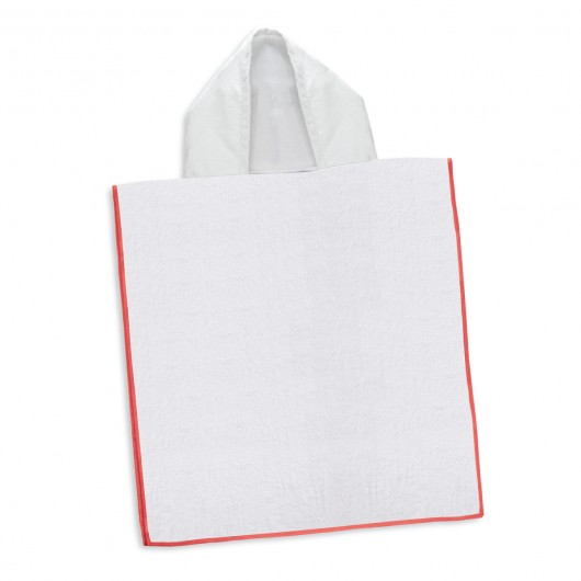 Kids Hooded Towels red overlocking